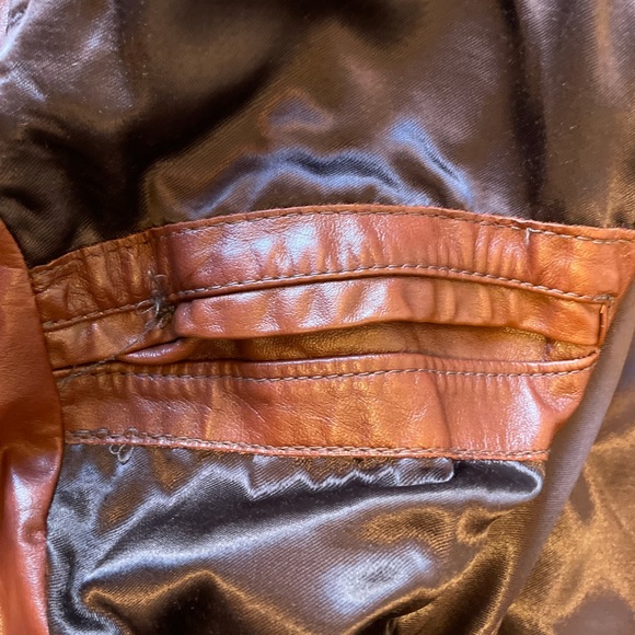 Vintage full length double breasted leather jacket - Picture 10 of 12